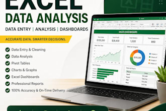 professional data analysis, excel dashboard and charts