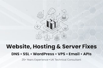 fix your website, hosting, dns, SSL or wordpress issue
