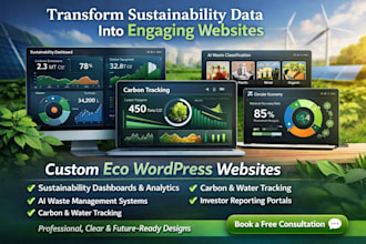 wordpress design waste management site sustainability dashboard