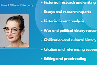 research and write on any aspect of history
