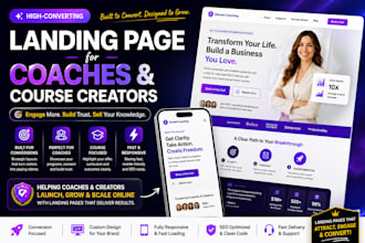 design a high converting landing page for coaches