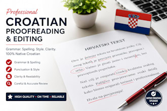 proofread and edit croatian documents