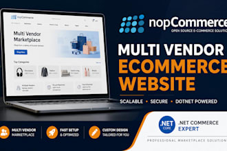 nopcommerce multi vendor ecommerce website, online store, dotnet expert website