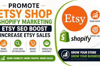 promote etsy shop shopify marketing shopify promotion etsy SEO boost etsy sales