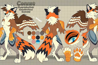 draw furry reference sheet nsfw fursona ref sheet furry oc anthro character art