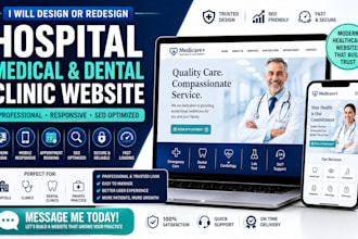 design hospital dental clinic booking websites private medical practice websites