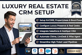 setup luxury residential real estate CRM via kvcore propertybase boomtown chime
