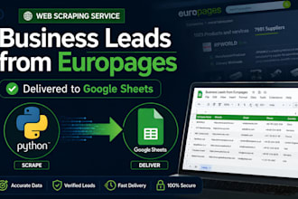 scrape business leads from europages into google sheets
