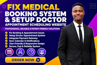 fix medical booking system and setup doctor appointment scheduling website