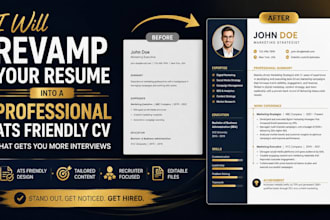 create an ats friendly resume, CV redesign and resume revamp
