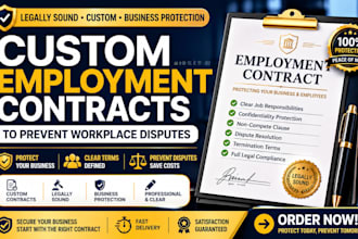 write custom employment contracts to prevent workplace disputes