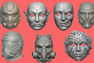 design wearable 3d cosplay creation 3d masks 3d helmet 3d face mask cosplay stl