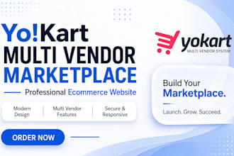 create yokart multi vendor marketplace website ecommerce website yokart website