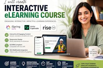 create interactive elearning course using ispring adobe captivate, rise 360