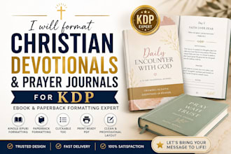 format and design christian devotionals and prayer journals for amazon KDP