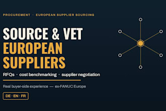 source and vet european suppliers as your procurement buyer
