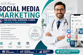 manage social media marketing for doctors, surgeons, clinics,dentist healthcare