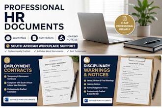 draft HR warning letters and disciplinary notices