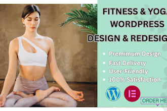design a professional yoga and fitness coach website