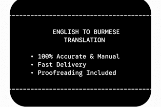 do professional english to burmese translation