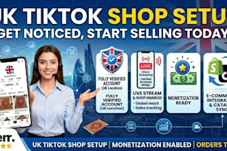 set up UK tiktok account for live and shop
