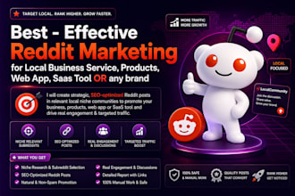 make reddit seo post on local niche community to promote web app or products