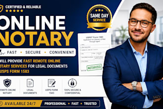 provide fast remote online notary services usps from 1583 legal documents
