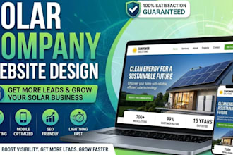 design a solar energy website with lead generation and booking system