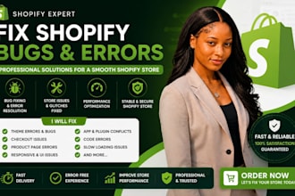 fix shopify bugs store errors and shopify website issue professionally