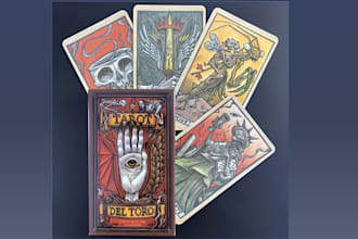 design custom tarot cards illustration dark art oracle card zodiac card deck box