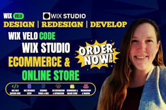 design redesign wix velo code, wix studio ecommerce and online store