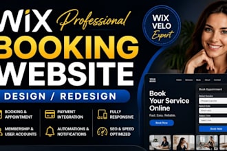 redesign wix website design wix booking wix velo booking and appointment website