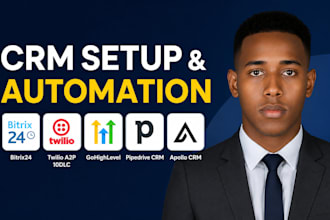 bitrix24 CRM, twilio a2p 10dlc, gohighlevel, pipedrive crm, apollo crm