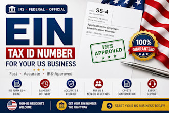 obtain your ein tax id number for your US llc or business entity