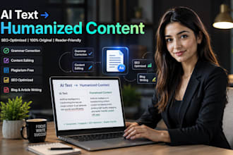 expertly humanize, rewrite, and proofread ai content