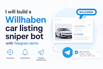 build a willhaben car listing sniper bot with telegram alerts or custom app