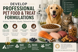 develop professional pet food and treat formulations