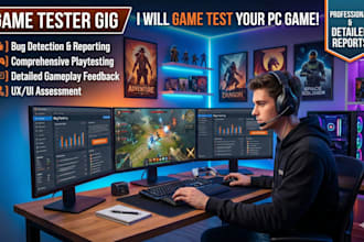 playtest your PC game and write a detailed UX and bug report