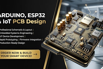 create aurdino,esp32and lot pcb designs for smart embedded systems
