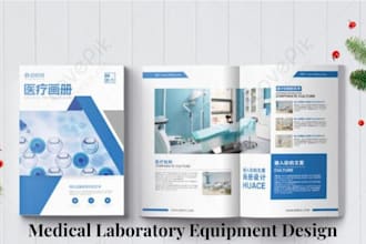 design a medical laboratory equipment line sheet brochure