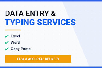 do fast and accurate data entry in excel or word