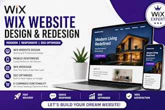 wix website design, wix website, wix redesign, wix website designer