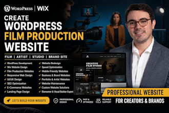 create wordpress film production website film artist website studio brand site