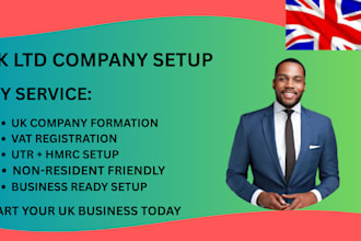 register your UK ltd company, vat, and bank ready setup with full compliance