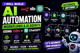 build ai automations and workflows using n8n and chatgpt