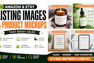 design amazon and etsy listing images and product mockups that boost sales