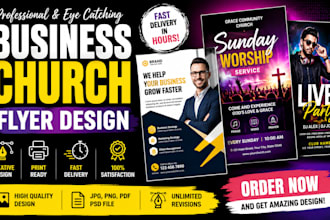 design amazing business or church marketing flyer in hours
