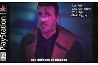 make custom gta san andreas skin or low poly ps2 character