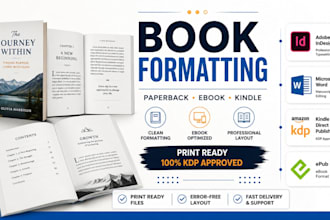 book formatting, paperback formatting, ebook formatting, kindle formatting cover