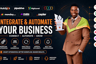 integrate hubspot pipedrive gohighlevel zoho monday makecom zapier integration
